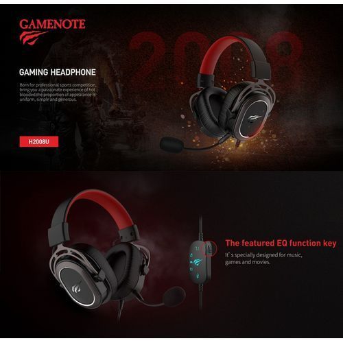 GAMENOTE 3.5mm Advanced Gaming Headphone - H2008D