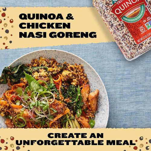 Tri Color Quinoa,Whole Grain,Non-GMO,Vegan, 22oz 624g
