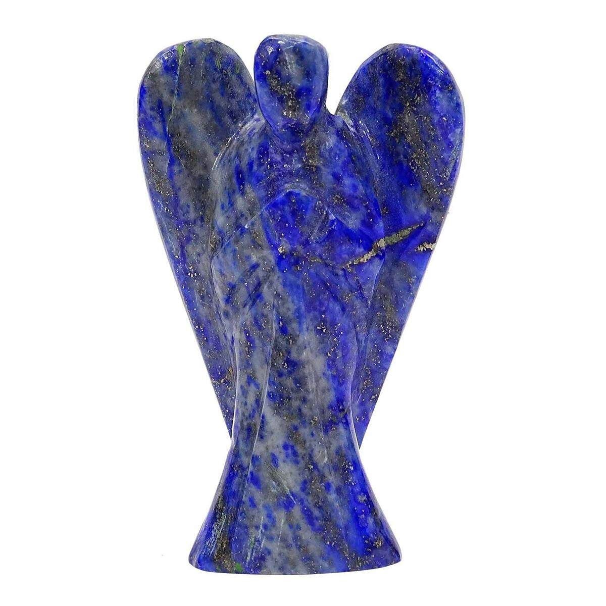 Lapis Lazuli Carved Angel Reiki Psychic Spiritual Gemstone Guardian Gift Blue