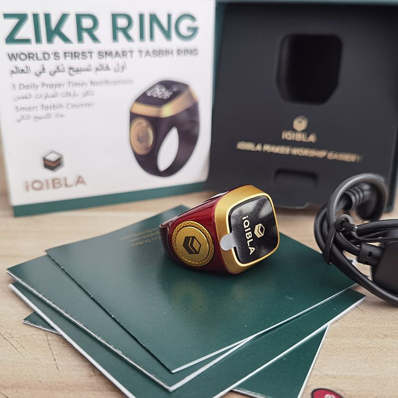 Zikr Ring Iqibla Smart Ring For Muslim Prayers Including A Reminder Of The Five Daily Prayers Iqibla Smart Tasbih Zikr Ring