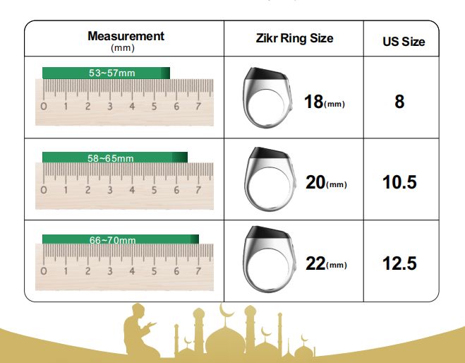 Umeox  Smart Ring,islamic Tasbeeh,digital Clock,muslim Gift