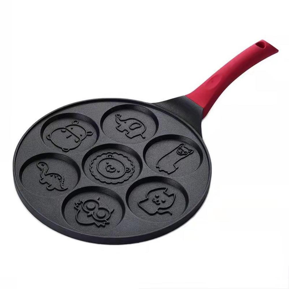 Aoresac 7-Hole Mini Pancakes Maker Pancake Pan with Cute Patterns Nonstick Pancake Molds for Kids Egg Frying Pan Egg Cooker Pan Breakfast Pan