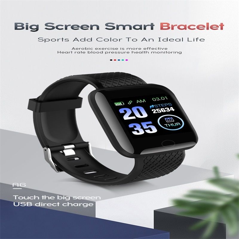 116plus 1.3 Inch Color Screen Smart Bracelet IP67 Waterproof, Support Call Reminder/ Heart Rate Monitoring /Blood Pressure Monitoring/ Sleep Monitoring/Excessive Sitting Reminder/Blood Oxygen Monitoring(Green)