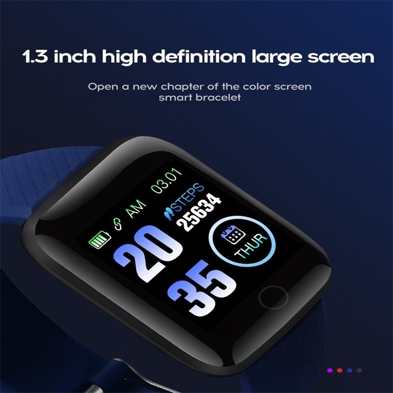 116plus 1.3 Inch Color Screen Smart Bracelet IP67 Waterproof, Support Call Reminder/ Heart Rate Monitoring /Blood Pressure Monitoring/ Sleep Monitoring/Excessive Sitting Reminder/Blood Oxygen Monitoring(Green)