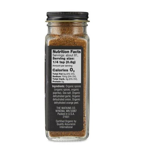 Organic Cajun Seasoning 2.3oz 65gram