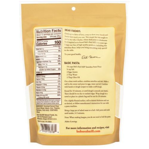 Semolina Pasta Flour 24oz 680 G
