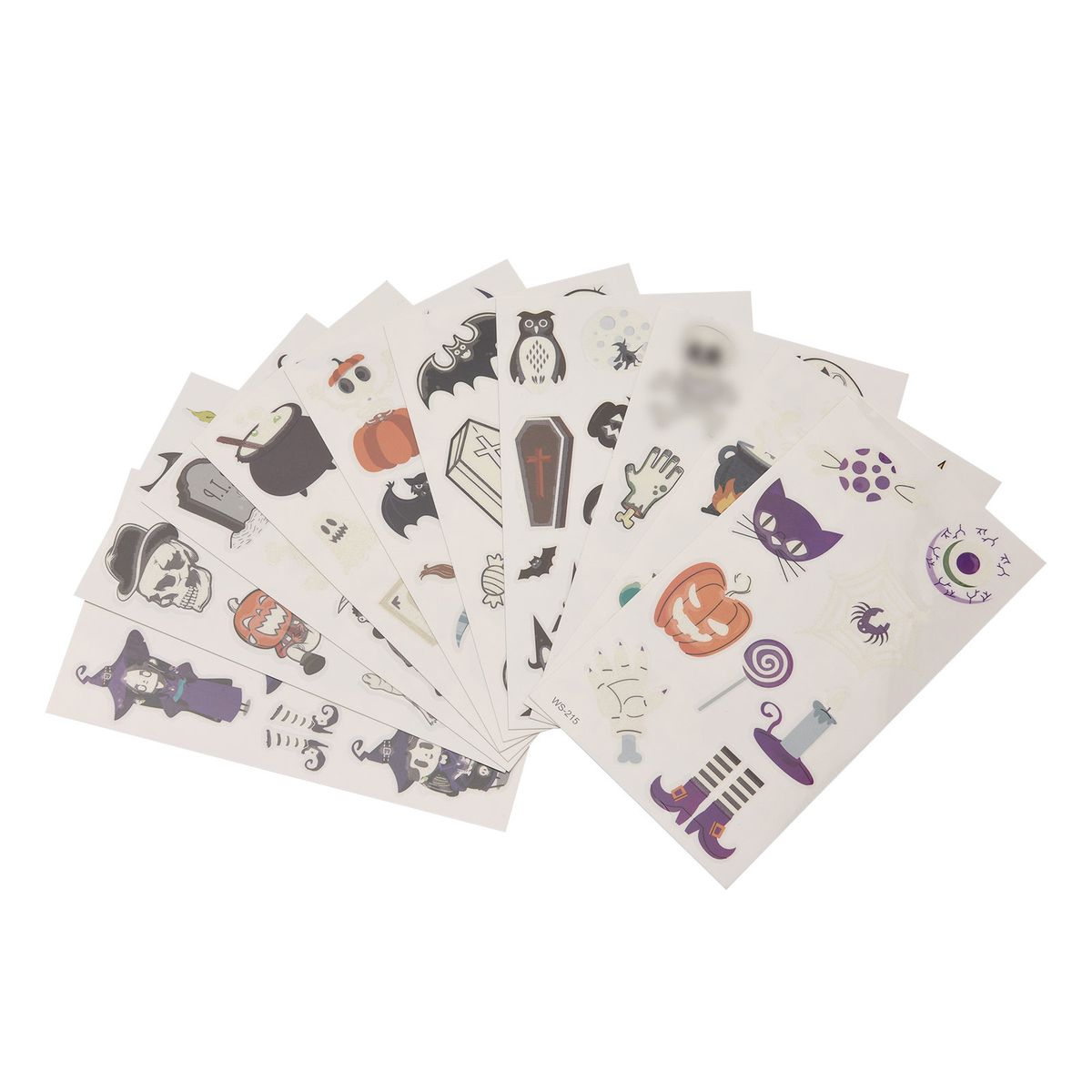 Halloween Tattoos Luminous Stickers For Children 10 Sheets