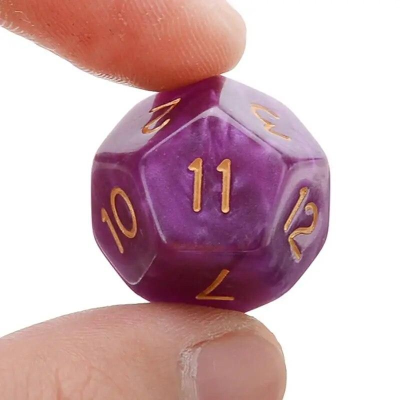3pcs Acrylic Dice 12 Sided Astrology Dice 3-colors Polyhedral Digital Dice For Love Horoscope Divination Props Children Toy