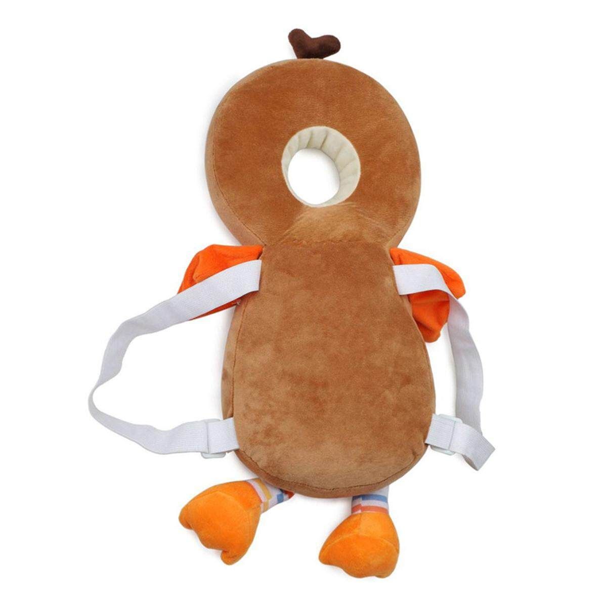 Baby Toddler Kids Head Cushion Protection Pillow Safety Pad For Crawling Walking Brown