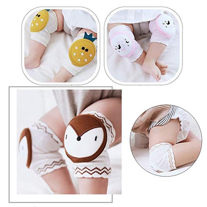 Cute Baby Knee Protectors for Crawling Unisex Baby Crawling Anti-Slip Knee Toddlers Kneepads Safety Protective Cover Dark Coffee