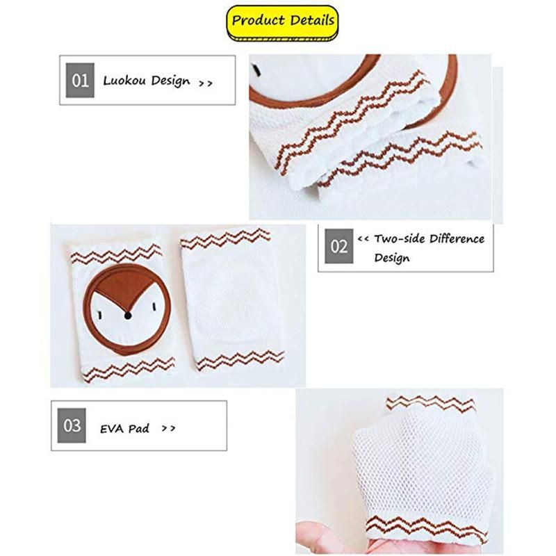 Cute Baby Knee Protectors for Crawling Unisex Baby Crawling Anti-Slip Knee Toddlers Kneepads Safety Protective Cover Dark Coffee