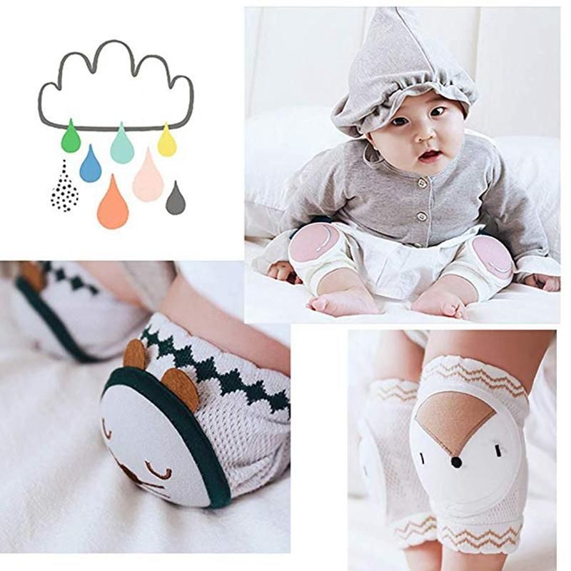 Cute Baby Knee Protectors for Crawling Unisex Baby Crawling Anti-Slip Knee Toddlers Kneepads Safety Protective Cover Dark Coffee