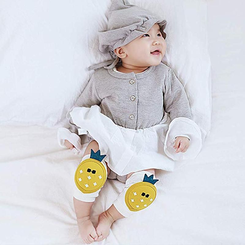 Cute Baby Knee Protectors for Crawling Unisex Baby Crawling Anti-Slip Knee Toddlers Kneepads Safety Protective Cover Dark Coffee
