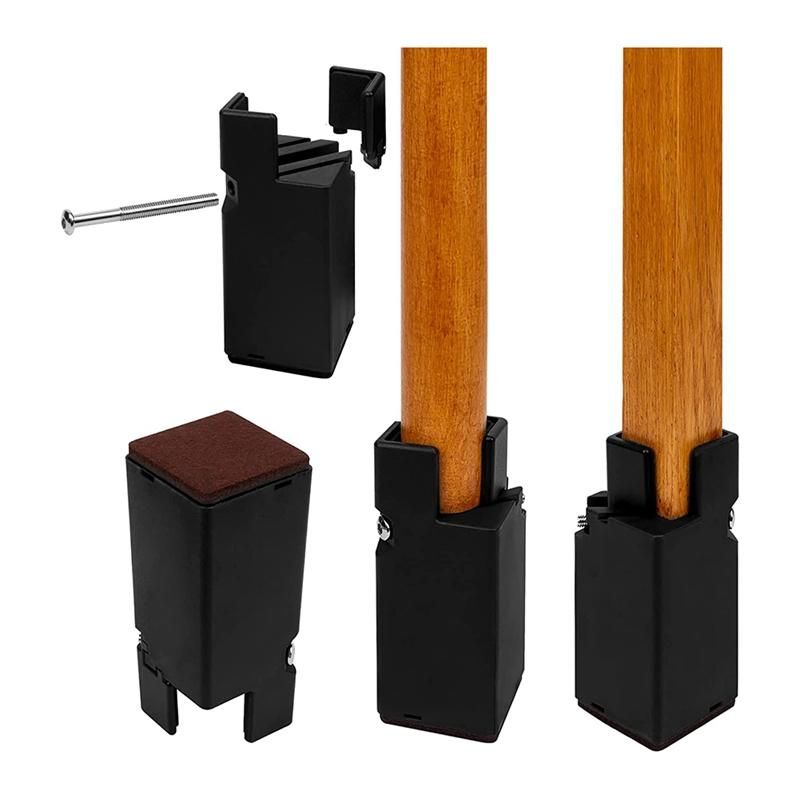 Furniture Risers with Adjustable Screw ClampTable Risers Chair Risers Bed Risers 4 InchFit SquareRound Chair Leg