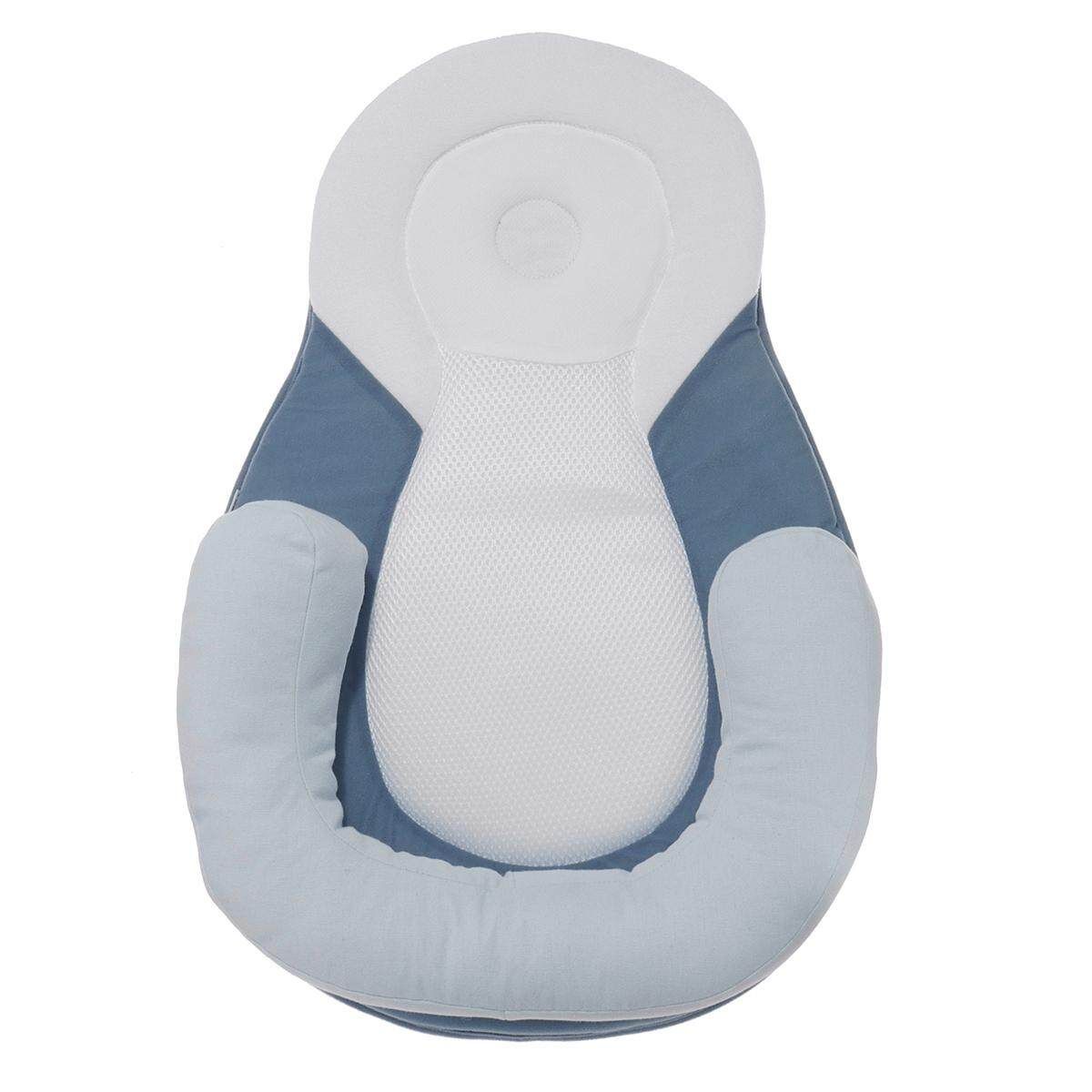 Infant Baby Newborn Pillow Cushion Prevent Flat Head Sleep Nest Anti Roll Suppor Blue (blue)