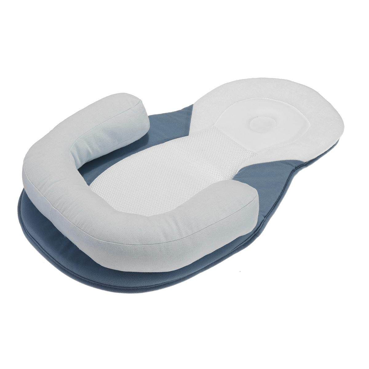 Infant Baby Newborn Pillow Cushion Prevent Flat Head Sleep Nest Anti Roll Suppor Blue (blue)