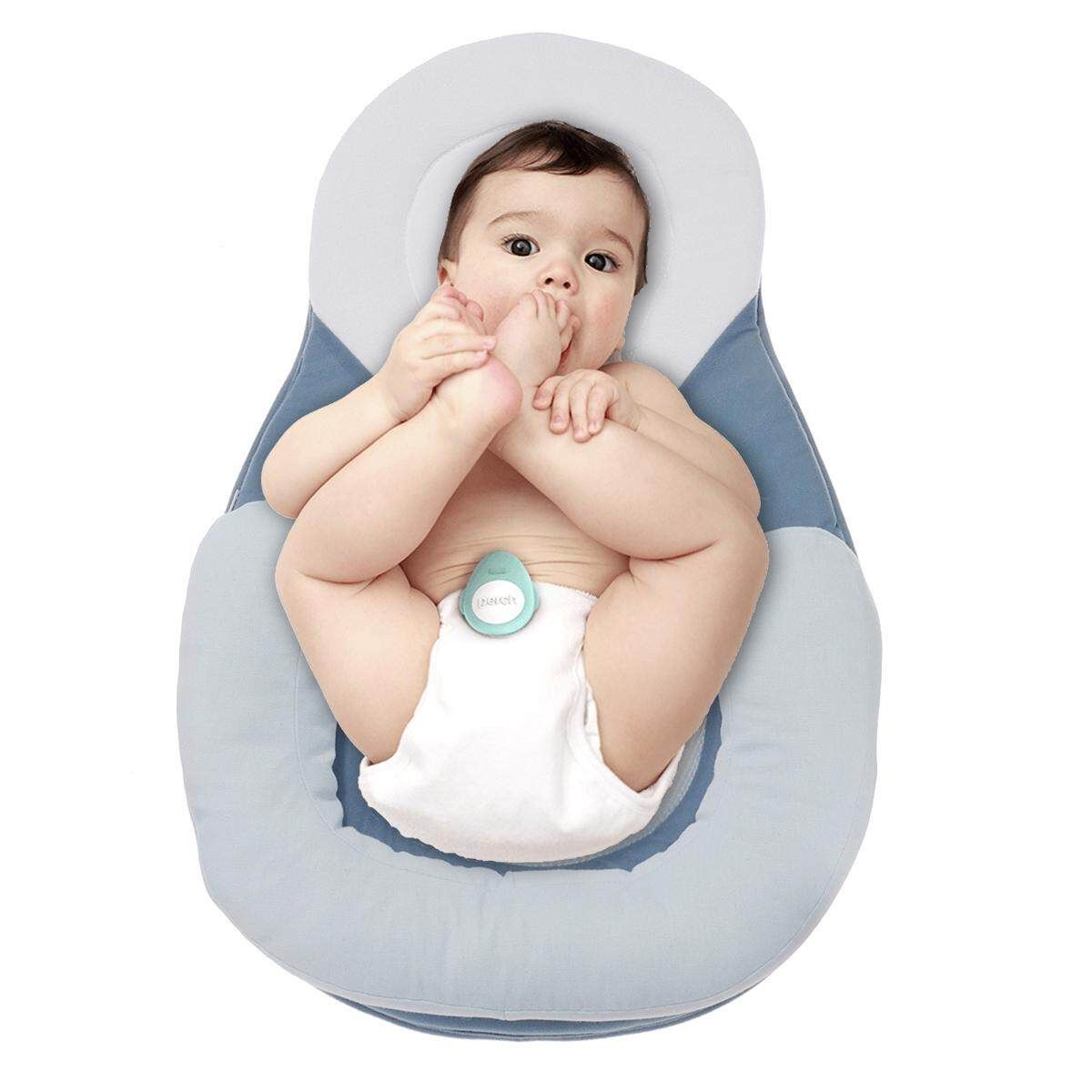 Infant Baby Newborn Pillow Cushion Prevent Flat Head Sleep Nest Anti Roll Suppor Blue (blue)
