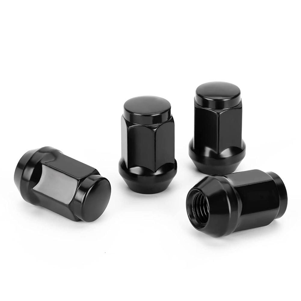 24PCS 12X15 Lug Nut Closed End Bulge Cone Lugnuts for 2007-2022 Cruiser2001-2007 Sequoia Black