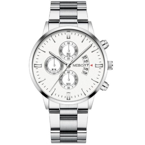 Unisex Stainless Steel Wrist Watch - Silver