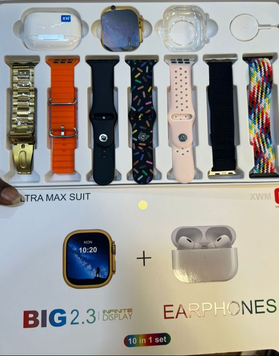 Ultra 8 Smart Watch With 10 In1 High Quality Straps