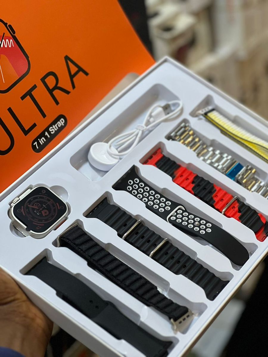 Ultra 8 Smart Watch With 7in1 High Quality Straps