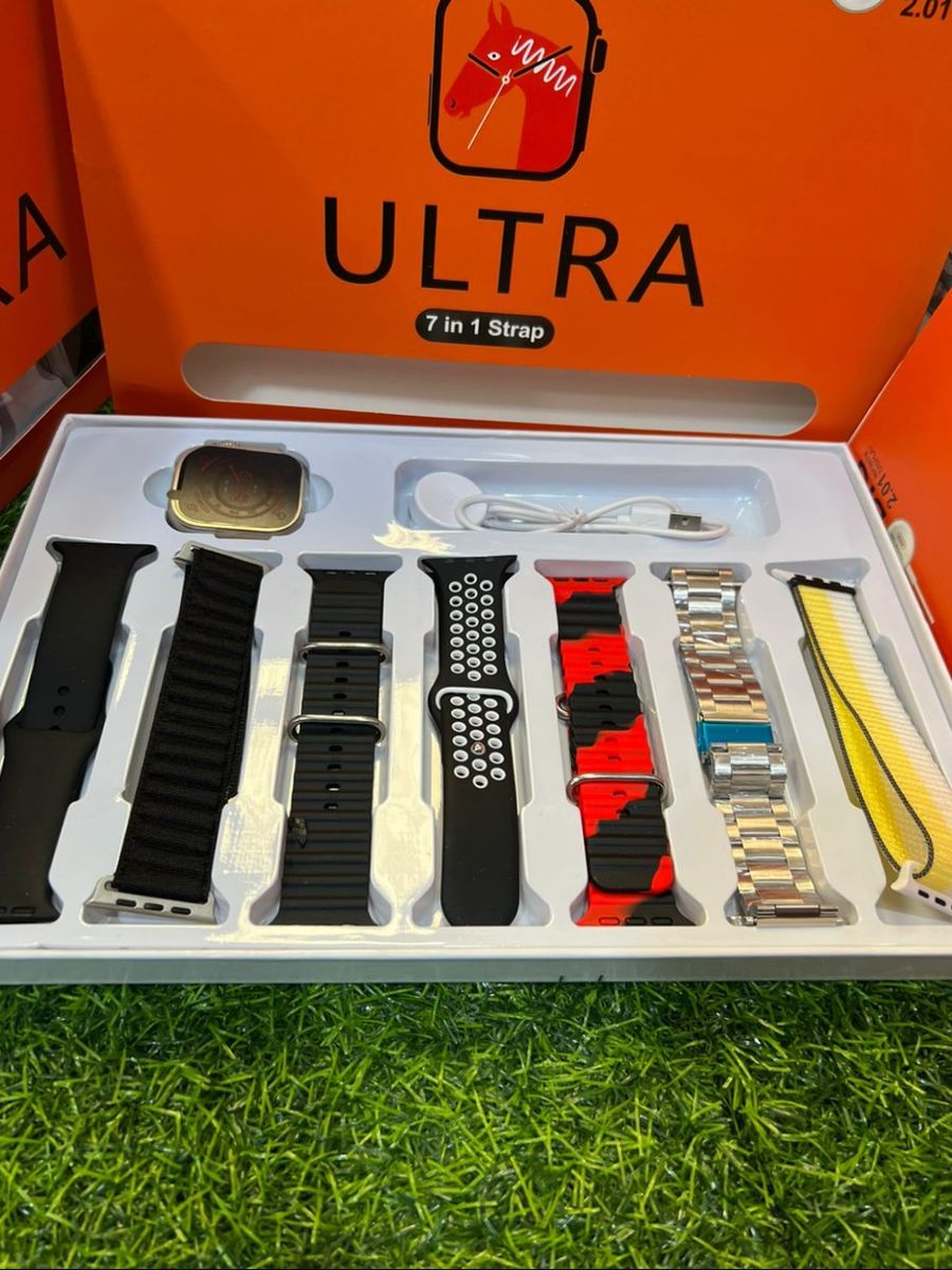 Ultra 8 Smart Watch With 7in1 High Quality Straps
