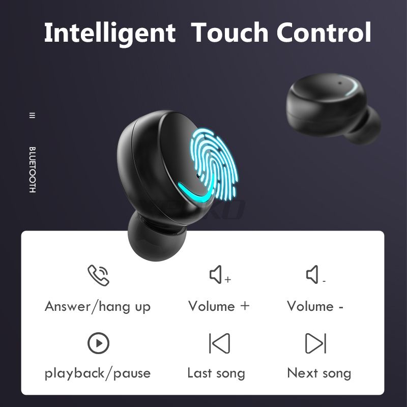 TWS Bluetooth Earphones Sports Wireless Headphones With Mic
