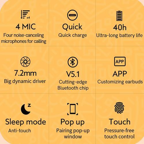 T13 Bluetooth Earphone V5.1 True Wireless 4-Mic & ENC