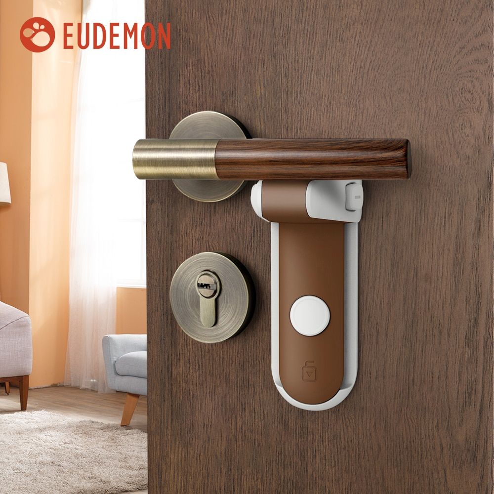 EUDEMON Door Lever Lock, Baby Proofing Door Handle Lock,Childproofing Door Knob Lock Easy To Install And Use 3M VHB Adhesive