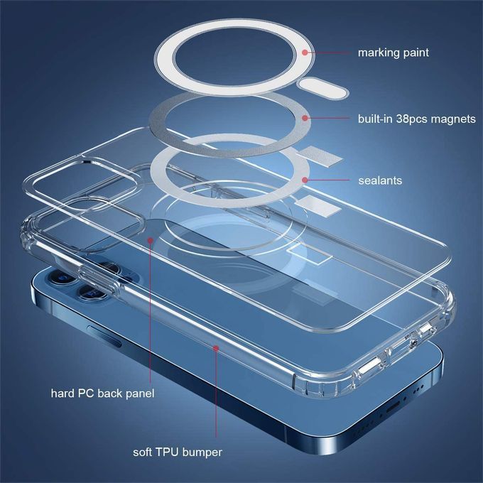 Iphone X, XS, XS MAX, XR,11,12,13,14 Pro And Pro Max Series Magsafe UltraSlim Hard Back Protective Case