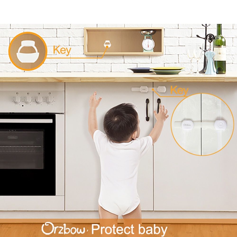 Orzbow Baby Safety Lock For Home Protection From Children Lockers Magnetic Cabinet Door Drawer Refrigerator Security Locks Kids