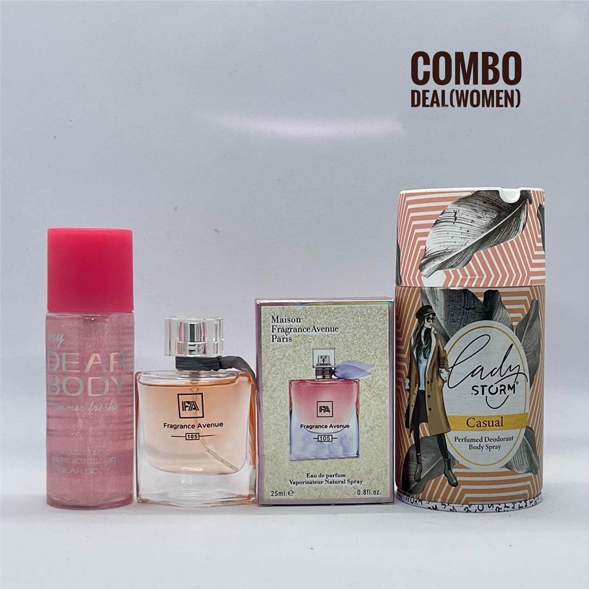 La Vie Est Belle (L'Eau De Parfum) For Women + Body Mist + Storm Lady Body Spray
