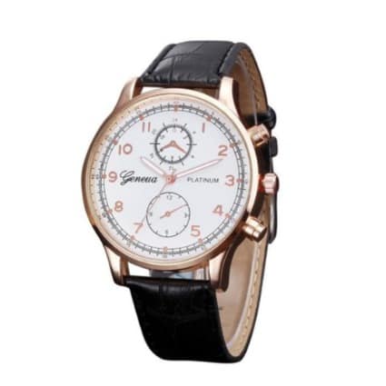 Unisex Waterproof Leather Strap Watch