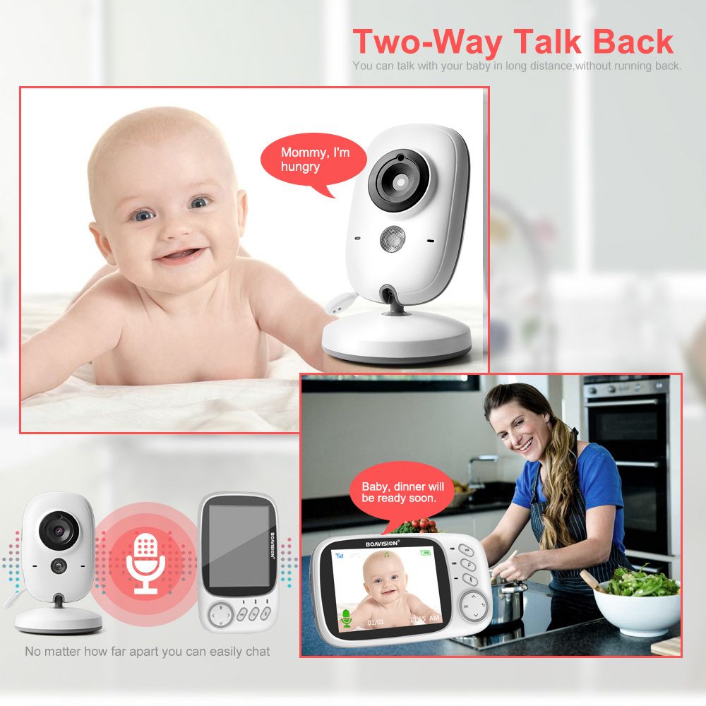 Baby Monitor Wireless Video Night Vision Baby Security Camera