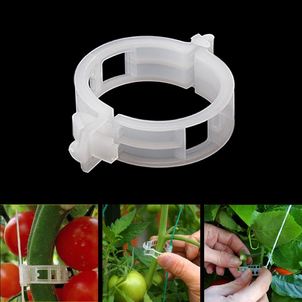 100/250pcs Plant Support Clips For Tomato Hanging Trellis Vine Connects Plants Protection-50pcs