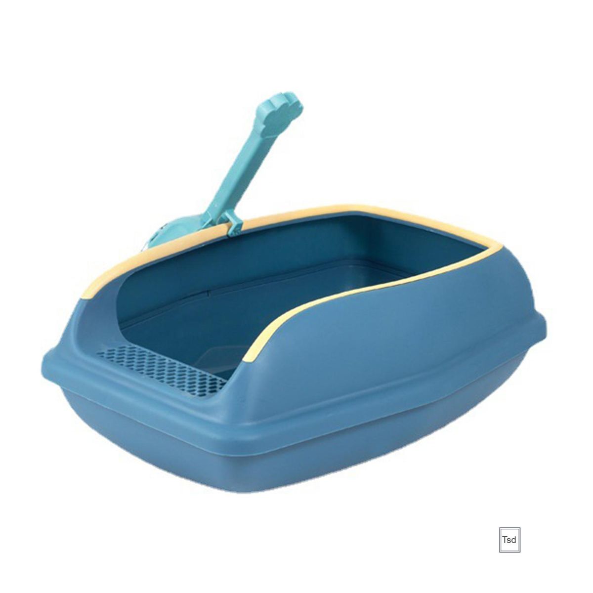 Pet Semi-Enclosed Litter Box Anti-splashing High-sided
