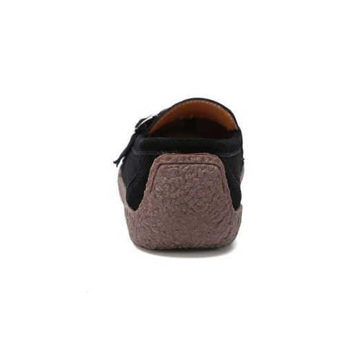 EUR Size 35-41 High Quality Flats Women Suede Leather Flats Shoes Handmade Comfort Loafers Black