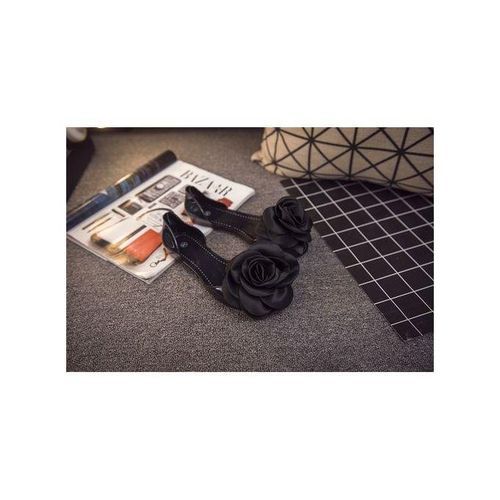 Sandals Female Summer Flat New Wild Korean Version Of The Korean Big Flower Fish Mouth Shoes Jelly Sandals Students