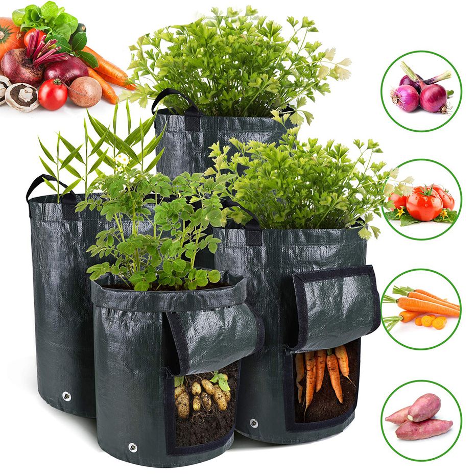 Potato Grow Bag PE Vegetable Onion Plant Bag With Handle Thickened Garden Carrot Taro Peanut Growing Bag