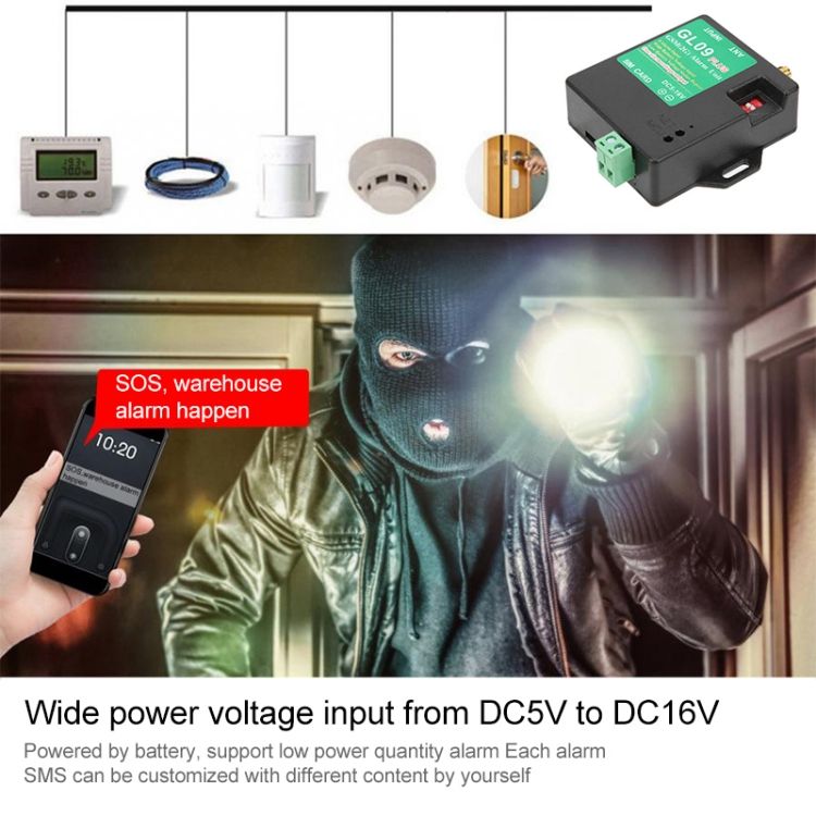 GL09 PLUS 8-channel Monitoring GSM Alarm Module