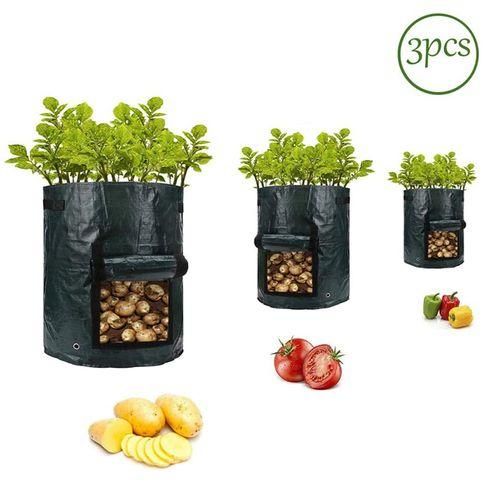 3PCS Potato Grow Bags, 7 Gallons Garden Vegetable