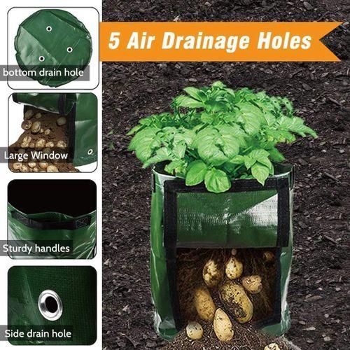 3PCS Potato Grow Bags, 7 Gallons Garden Vegetable