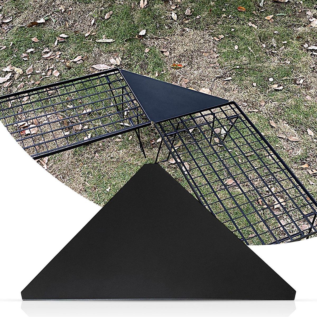 Triangular Board Camping Table Splicing Triangle Board Black