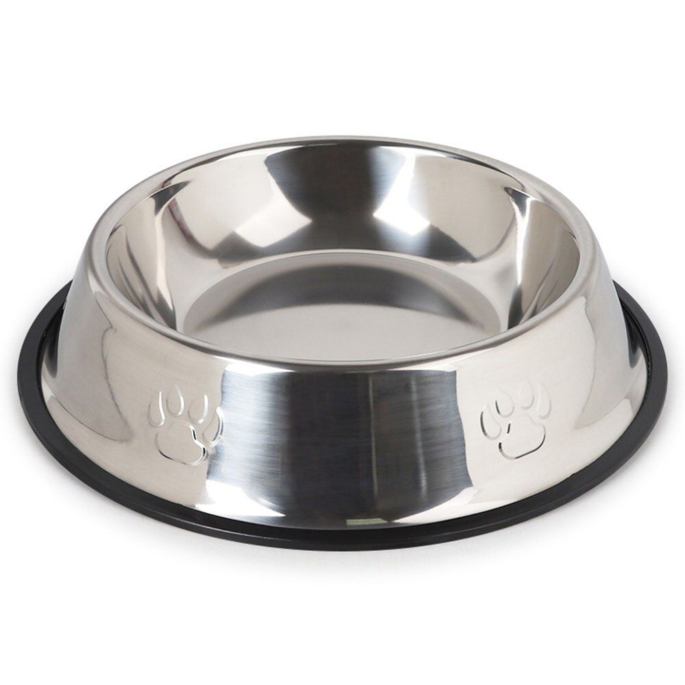 Stainless Steel Pet Bowl WithSkid Rubber Base Dog Dish Puppy Feeder Bowl And Water Bowl For Dog Pet Cat Kitten Supplies