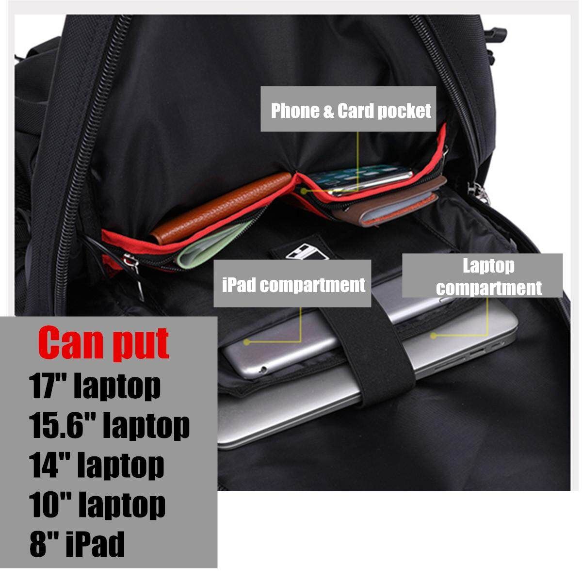 Men Outdoor Hiking Backpack Sports Travel USB Port Camping Daypack Waterproof
