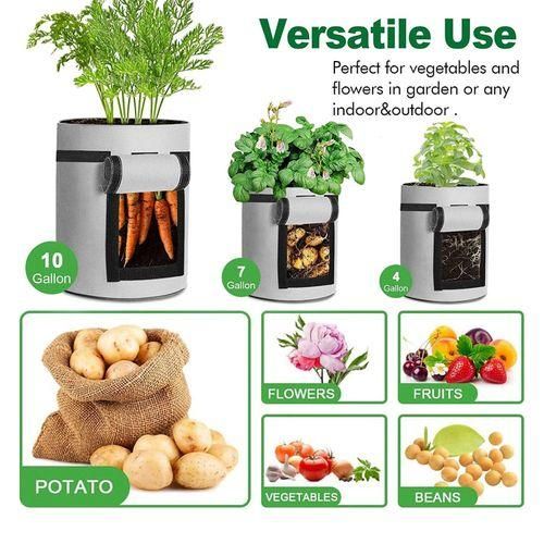 Potato Plant Bag,10 Gallons Plant Pot, Breathable