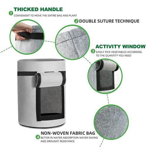 Potato Plant Bag,10 Gallons Plant Pot, Breathable