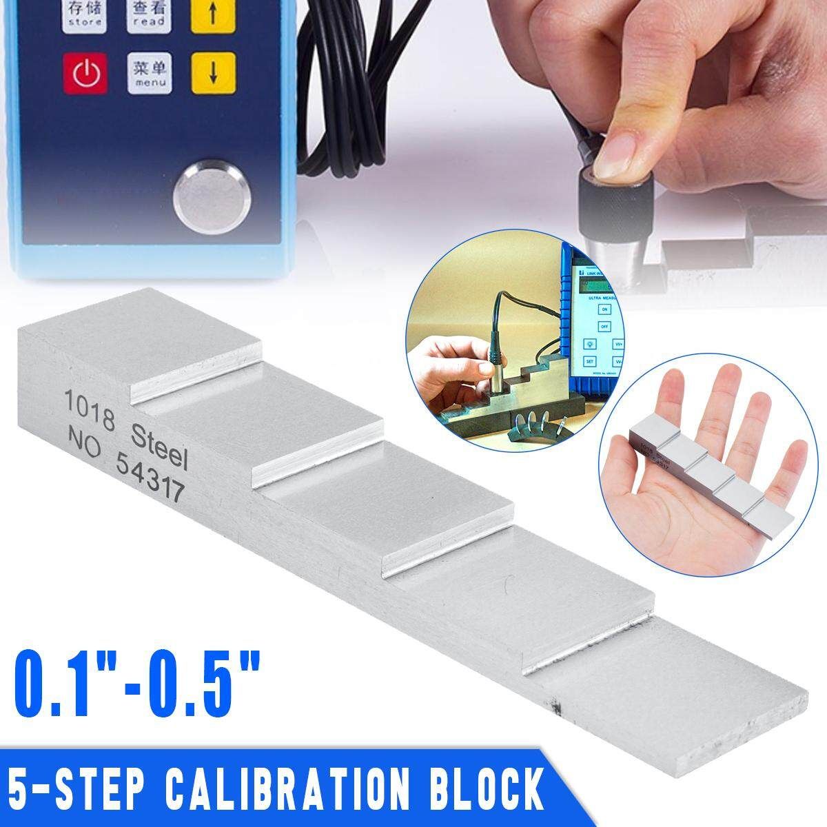 5 Step Ultrasonic Thickness Calibration Block 1018 Steel 0.1