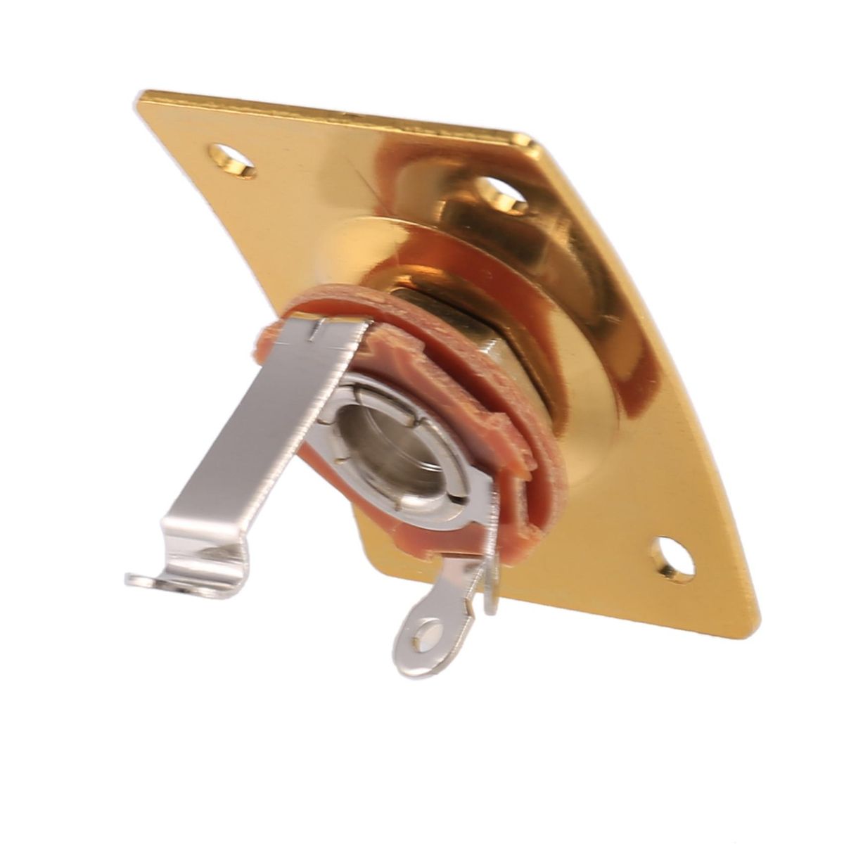 Square Style Jack Plate Guitar Bass Jack 1/4 Output Input Jack Socket For Electric Guitar Parts & Accessories Gold
