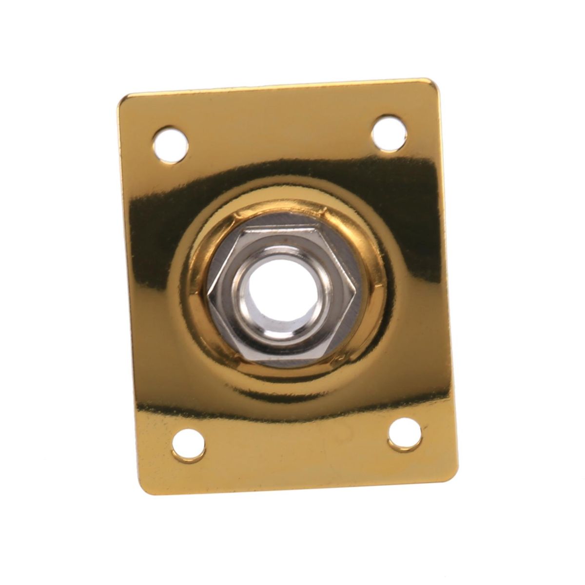 Square Style Jack Plate Guitar Bass Jack 1/4 Output Input Jack Socket For Electric Guitar Parts & Accessories Gold